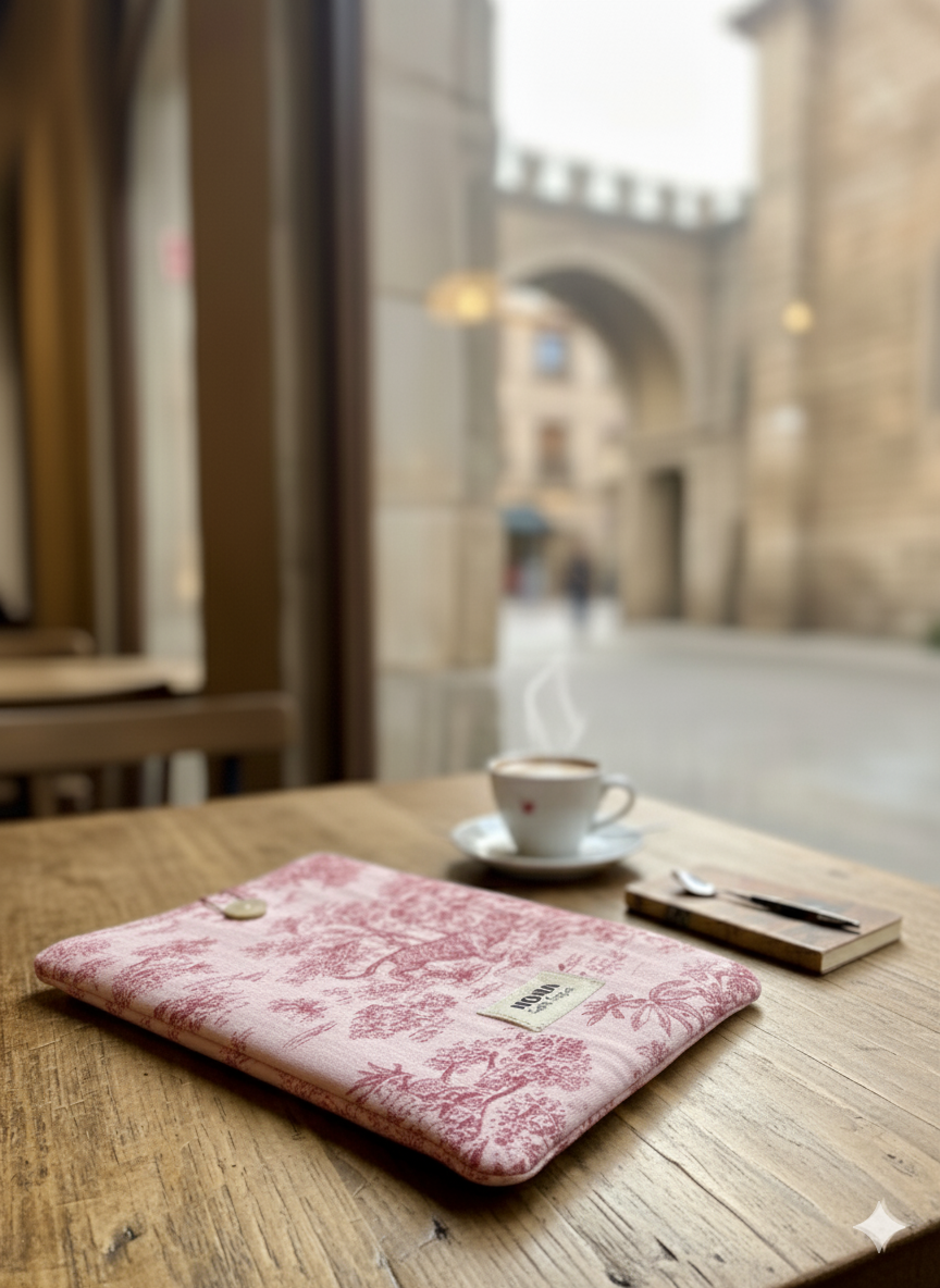 FUNDA IPAD/LIBRO ROSA